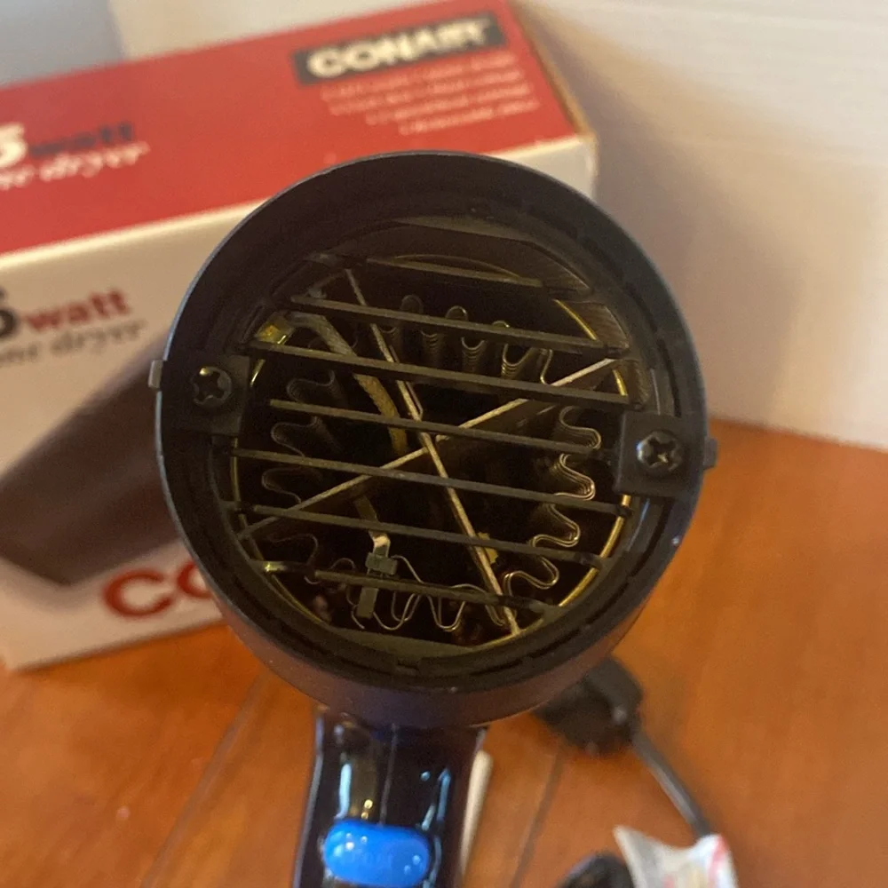 Conair Black QuietTone 1875 Watt Hair Dryer open box low/high settings